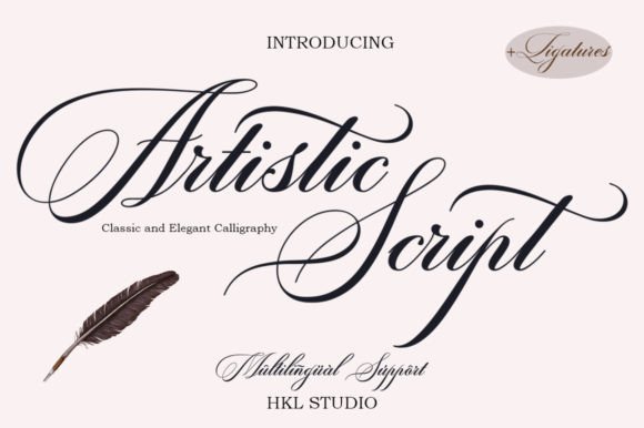 Artistic Script: A Modern Calligraphy Font for Elegant Design