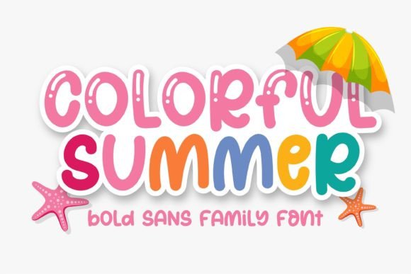 Colorful Summer: A Sweet and Cute Display Font for Creative Projects