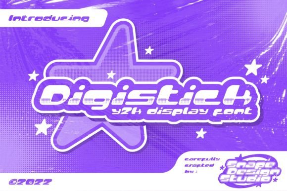 Digistick: A Futuristic Font for Y2K-Inspired Design