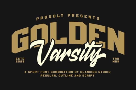 Golden Varsity: The Sporty Typeface for Modern Branding