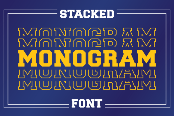Stacked Monogram: Bold Design for Sports and Beyond